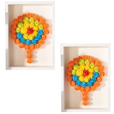 모던리빙 수제 DIY 말린꽃장식 액자 프레임, 화이트, 2개