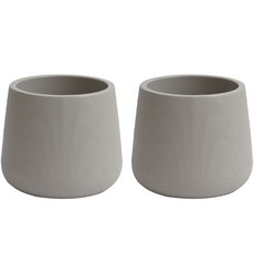 Aenriini 塑膠花盆裝飾 2入, 灰色