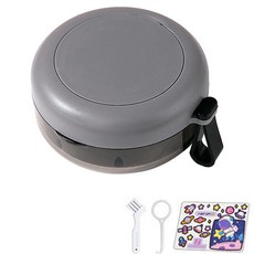 太空人便攜式維持器矯正器假牙收納盒 + 刷子 + 貼紙 + 環鉤組, 黑色, 1組