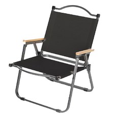 쿠마우 야외 접이식 간이 의자 소형, 블랙, 1개