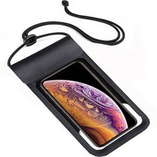 戶外釣魚手機防水袋, 黑色, 1個