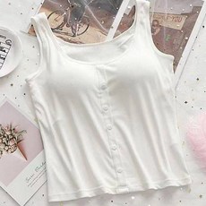 언헤브 가슴패드 내장 민소매 티셔츠