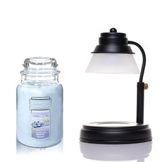 에인디 국내산 타이머 블랙 캔들워머 + 양키캔들 라지 623g 세트, 1세트, 비치워크