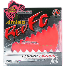 AmiGo Red FC 碳纖維淡水釣魚主線 4號, 紅色