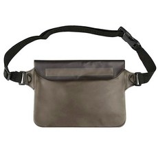 아웃도어 스포츠 힙색타입 휴대폰 방수백, 그레이, 1개