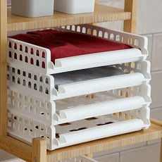 BONOHOUSE 滑動式衣物整理疊加托盤 小型, 單一顏色, 5個