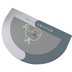 HOMEDAUM 可水洗柔軟珪藻土歡迎回家腳踏墊, 混色, 1入