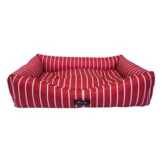 네이처펫 반려동물 블링독 코지 사각방석, 줄무늬 레드, 1개