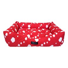 nature pet 寵物Bling Dog舒適方形坐墊, 雲朵紅, 1個