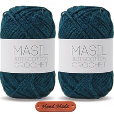 Knitt Masil 60g x 2p + 手工皮革標籤組, 23 深綠色