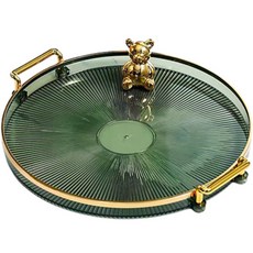 Market Fio 廚房圓形金邊把手托盤, 款式4, 1個