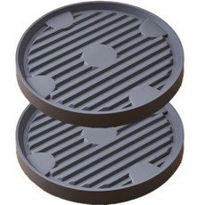 Porpic隱藏式輪子花盆架 2入, 灰色