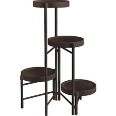 에버하우스 인테리어 4구 화분 받침대, 블랙