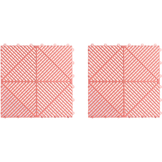 圓拳陽台花盆墊 粉紅色, 2個