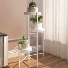 EVER HOUSE 室內裝飾3盆花盆架, 白色, 1個