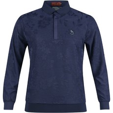 luxgolf 男款隱藏式半拉鍊長袖高爾夫球衫 YG3S401