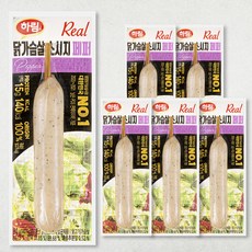 하림 Real 닭가슴살 소시지 페퍼, 80g, 6개