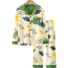 Bebeniz 兒童恐龍圖案長袖睡衣套裝