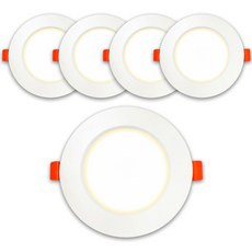 GAON LED LED 崁燈 8W, 白色(崁燈), 自然白(照明), 5個