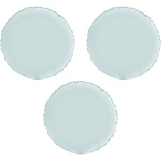 그라보벌룬 라운드 은박풍선, 파스텔 블루, 3개