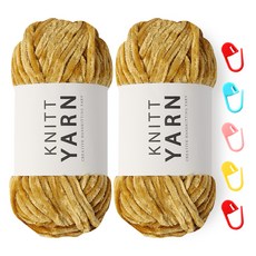 니뜨 허니 벨벳실 100g x 2p + 단수링 5p 세트, 머스터드 + 랜덤 발송, 1세트