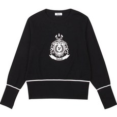 Volvik 女款高爾夫經典圖案長袖圓領針織衫 VLKTN202BK08510