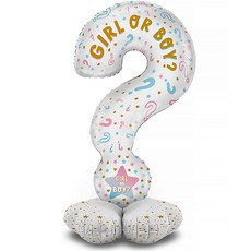 그라보벌룬 은박풍선 스탠딩에어벌룬 젠더리빌퀘스천마크 119cm, 혼합색상, 1개