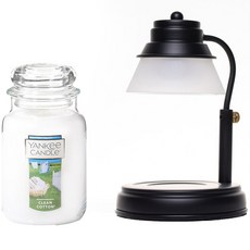 Aindi 定時融蠟燈 + Yankee Candle 洋基蠟燭 大罐 623g 套組, 黑色