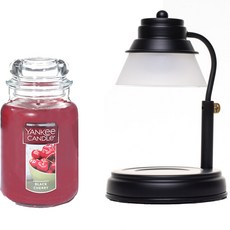 ANDY 定時蠟燭暖燈 + Yankee Candle 大罐蠟燭 623g 套組, 黑色