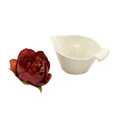 Dalsogum 手工陶瓷亮光檸檬榨汁器, 象牙白, 1個
