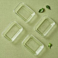 Glasslock 格拉氏洛克 豐盛餐桌方盤, 4個, 單品, 透明