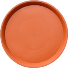 MJ 簡約彩色圓形花盆托盤, 赭色