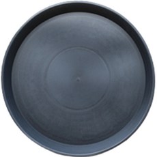 MJ 簡約彩色圓形花盆托盤, 黑色