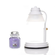 AIND 韓國製定時融蠟燈 + 洋基蠟燭 小 104g 套組, 白色