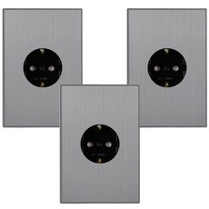 TILINS 1孔插座 深灰色, 3個