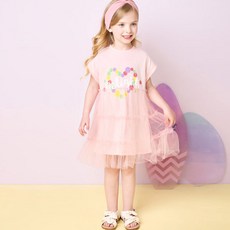 JELISPOON 女童款點點愛心紗裙洋裝