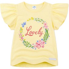 JELISPOON 女童款Lovely花圈荷葉邊短袖T恤