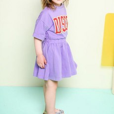 JELISPOON 女童款DISCO收腰短袖洋裝
