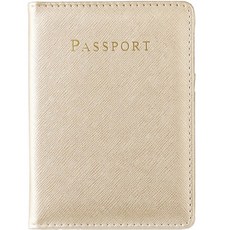 이니엔 단색 가죽 여권 케이스