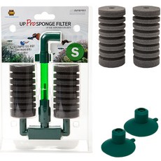 UP KOREA Pro 海綿過濾器 S 迷你雙管 + 補充濾心 + 吸盤 2p, 1套