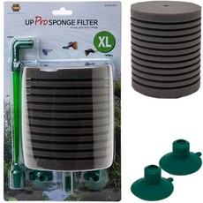 UPI KOREA Pro 海綿過濾器 XL 特大號 + 補充海綿 + 吸盤 2p 組, 1套