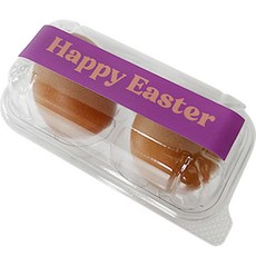 Tina Picnic復活節透明雙格雞蛋盒 + 貼紙組, 紫色(貼紙), 30套