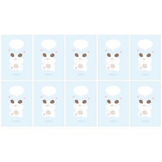 Donna&deco 動物朋友的對話框明信片 10p + 信封 10p + 貼紙 10p 套組, 1套, 049 你好 狗狗