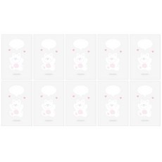 도나앤데코 동물친구의 말풍선 엽서 10p + 봉투 10p + 스티커 10p 세트, 053 반가워요 고양이, 1세트