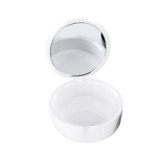 Gomjihome 假牙鏡子收納盒 白色, 1入, 1個