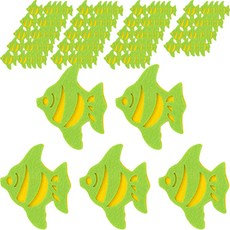 minhwashop 教室環境佈置 不織布佈告欄裝飾 小型綠色小魚 ULVOL041E, 100個, 混合顏色