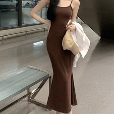 비비에모 씨엘드 끈나시 섹시 슬림 롱 원피스 03071