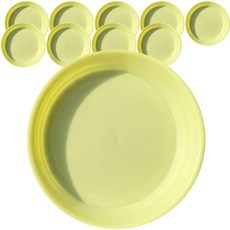 Pporpick 彩色漂亮花盆托盤 10入, 檸檬色