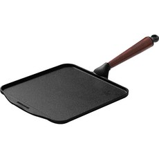 SKEPPSHULT 傳統系列櫸木手柄鑄鐵方型平底煎盤 IH爐適用, 25*25cm, 1個