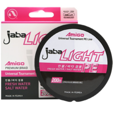 AmiGo Javalite 石狗公 鱖魚 鱸魚 PE線 釣魚線 200m, 粉紅色 + 白色